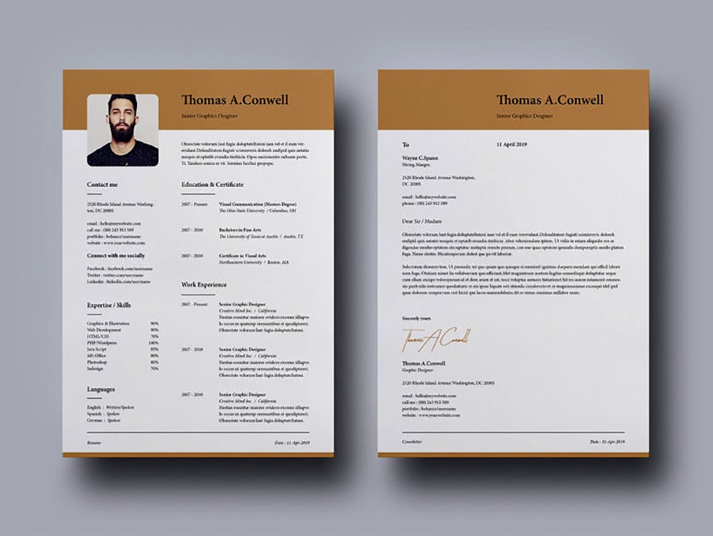 Free Modern Indesign Resume Template Free Download