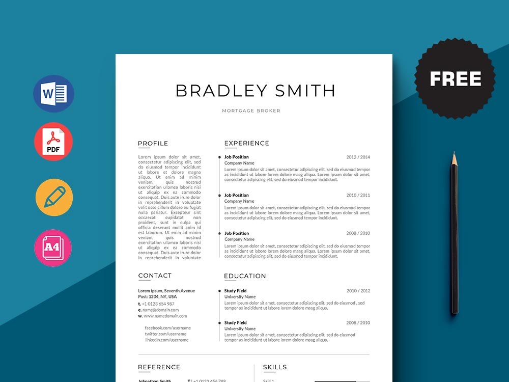 Free Mortgage Broker Resume Template - Free Download