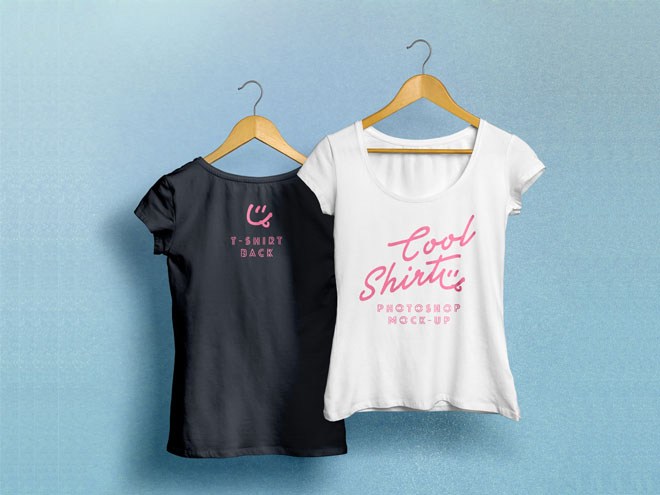 Free Realistic Woman T-Shirt Mockup PSD - Free Download