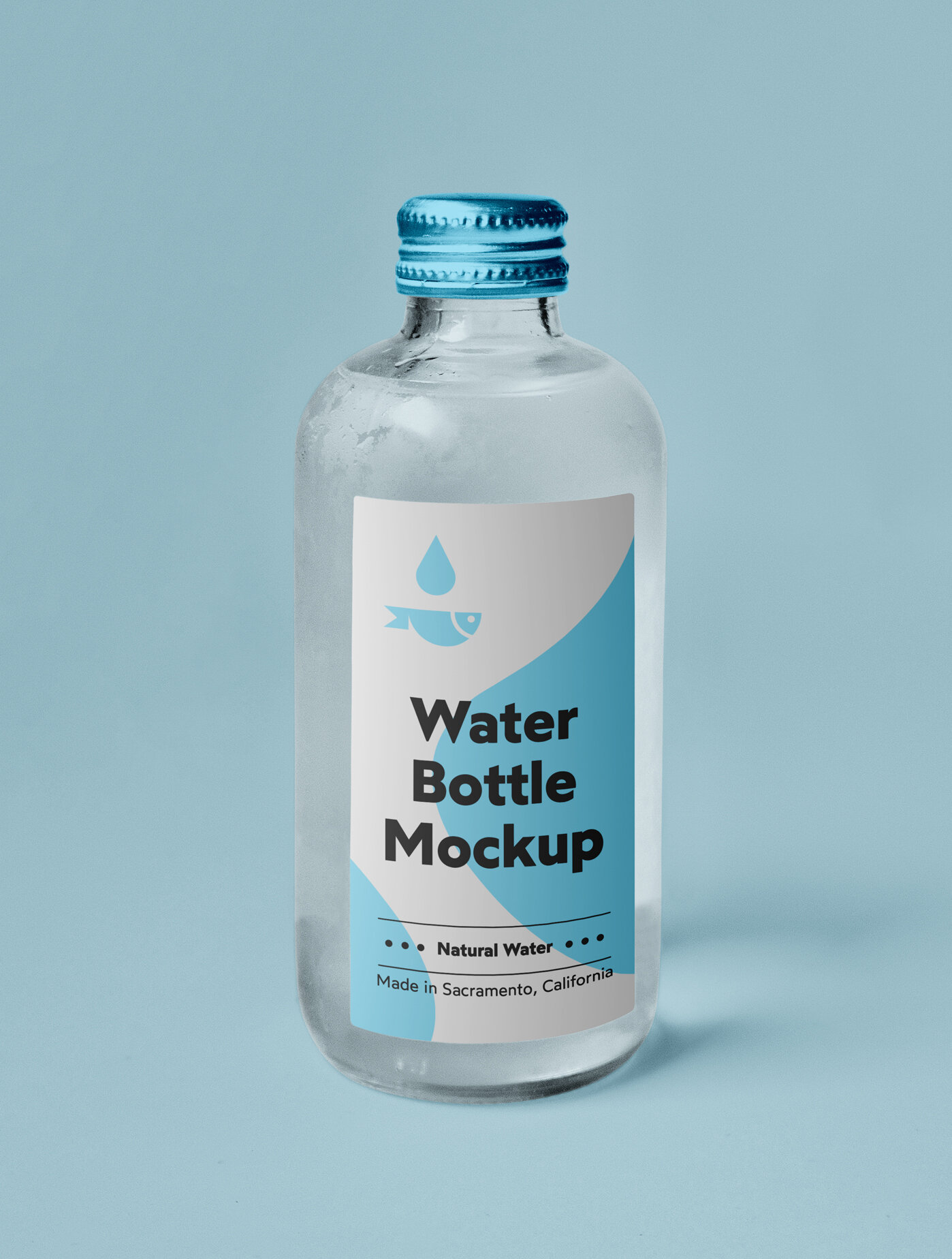 Download Small Glass Bottle Mockup - Free Download