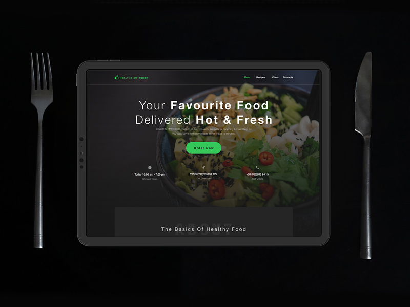 Healthy Food Landing Page - Figma - Free Download