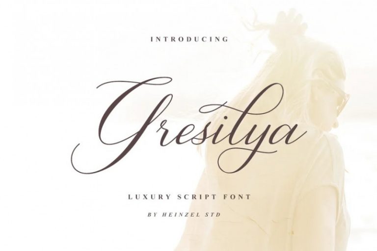 Gresilya - Free Calligraphic Font - Pivle