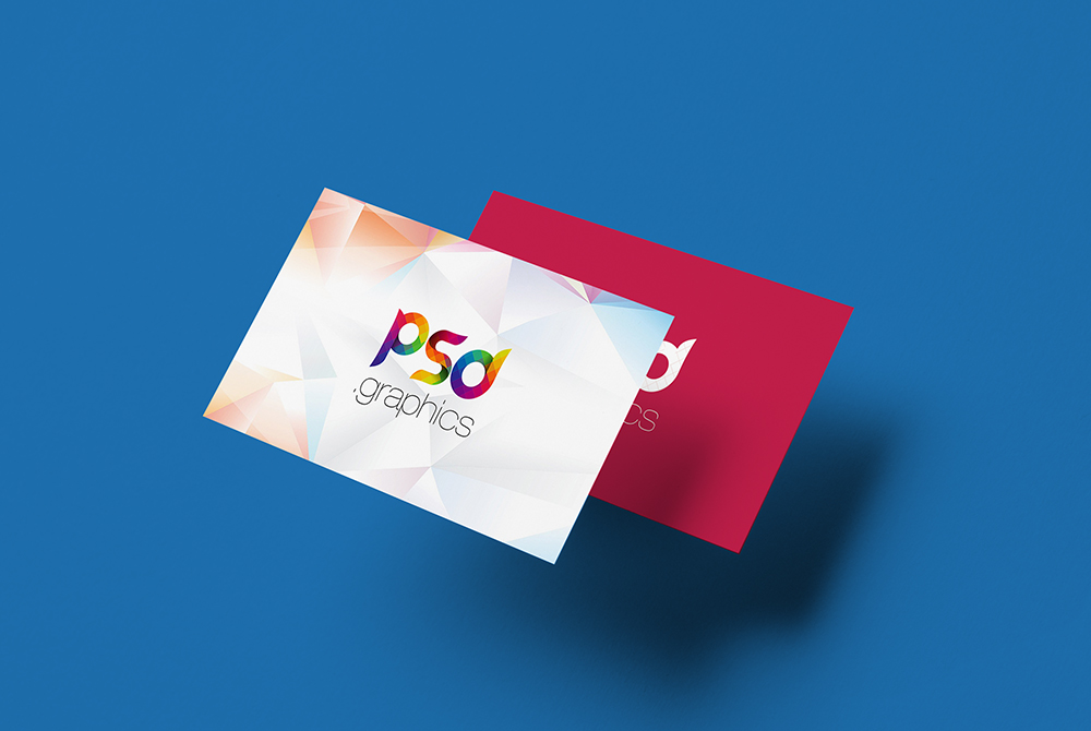 Download Floating Business Card Mockup PSD with Style - Free Download