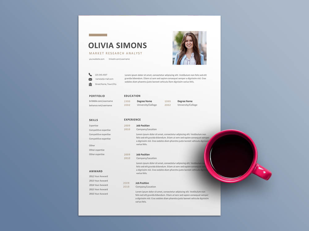 Free Market Research Analyst Resume Template with Example Free Download