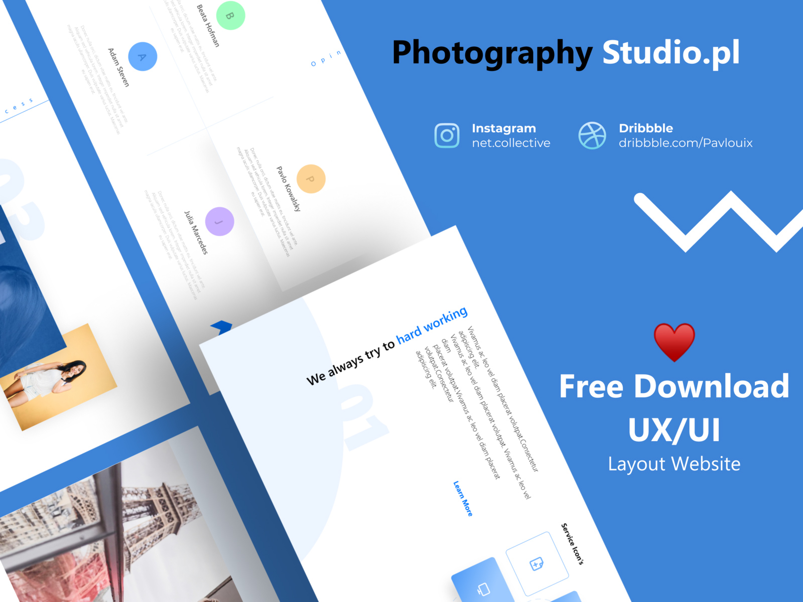 Photography Studio Website Template Freebie Supply Free Download